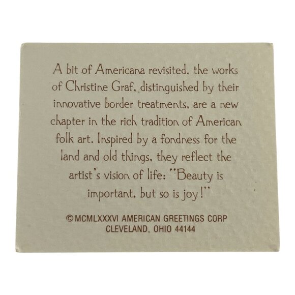 Vintage 1986 Christine Graf Signature Collection Wooden Box – American Greetings - Picture 4 of 6